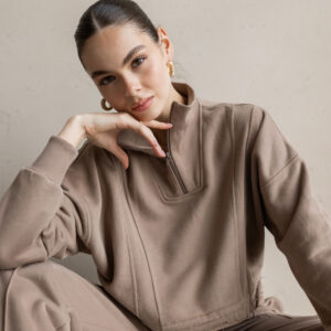 Світшот з фактурними швами cappuccino